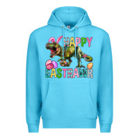 Ocean Blue Happy Eastrawr Easter Premium Hoodie - BundleAndBundleShop