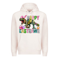Pale Pink Happy Eastrawr Easter Premium Hoodie - BundleAndBundleShop