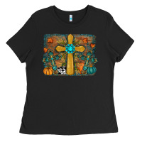 Black fall cross Ladies Tee - RanaPortraitStore