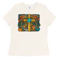 Bone fall cross Ladies Tee - RanaPortraitStore