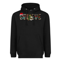 Black Believe Christmas Heavyweight Hoodie - CowhideDigitalArt