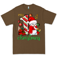Cacao My 1st. Christmas with cute snowman Premium Tee - NancyCooperArtShop
