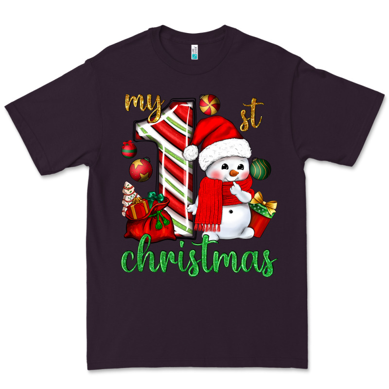 My 1st. Christmas With Cute Snowman Premium Tee by NancyCooperArtShop | Teevron