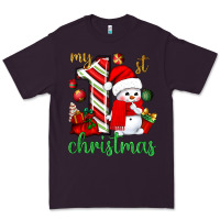 Plum My 1st. Christmas with cute snowman Premium Tee - NancyCooperArtShop