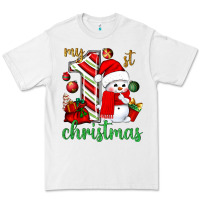 White My 1st. Christmas with cute snowman Premium Tee - NancyCooperArtShop