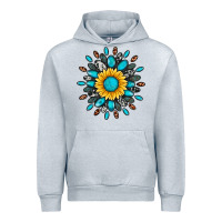 Heather Grey gemstone sunflower Urban Hoodie - Artiststas