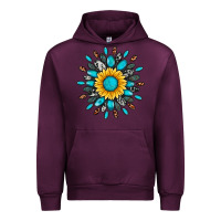 Mauve Wine gemstone sunflower Urban Hoodie - Artiststas