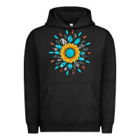 Pigment Black gemstone sunflower Urban Hoodie - Artiststas