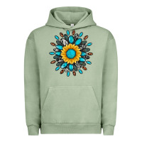 Pigment Oil Green gemstone sunflower Urban Hoodie - Artiststas
