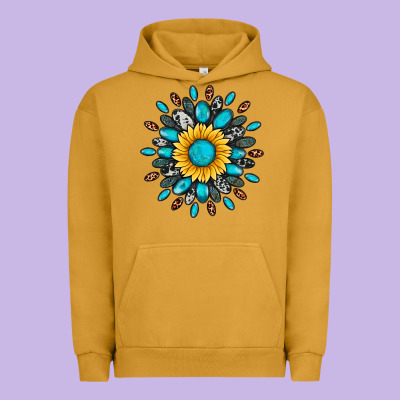 Gemstone Sunflower Urban Hoodie Designed By Artiststas