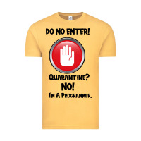 Vintage Mustard I'm Not In Quarantine I'm A Programmer Vintage Tee - Bettercallsaul