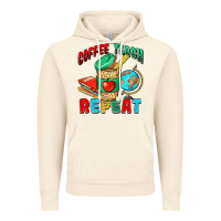 Vintage Artic coffee teach repeat Vintage Hoodie - NancyCooperArtShop