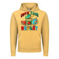 Vintage Mustard coffee teach repeat Vintage Hoodie - NancyCooperArtShop