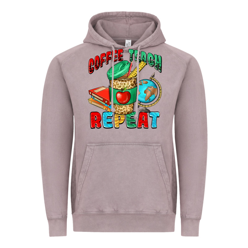 Coffee Teach Repeat Vintage Hoodie by NancyCooperArtShop | Teevron