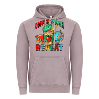 Vintage Zinc coffee teach repeat Vintage Hoodie - NancyCooperArtShop