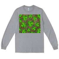 Heather Grey Saint Patricks Day Shamrock And Leopard Long Sleeve Tee - RanaPortraitStore
