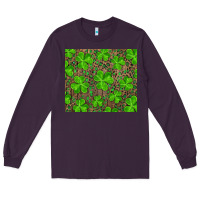 Plum Saint Patricks Day Shamrock And Leopard Long Sleeve Tee - RanaPortraitStore
