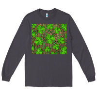 Smoke Saint Patricks Day Shamrock And Leopard Long Sleeve Tee - RanaPortraitStore