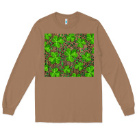 Toasted Coconut Saint Patricks Day Shamrock And Leopard Long Sleeve Tee - RanaPortraitStore