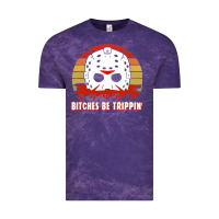 Cloud Purple Halloween Bitches Be Trippin Jason Mask Vintage Tee - lanVoArt