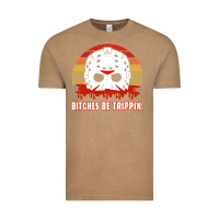 Vintage Coffee Halloween Bitches Be Trippin Jason Mask Vintage Tee - lanVoArt