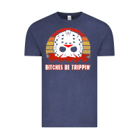 Vintage Denim Halloween Bitches Be Trippin Jason Mask Vintage Tee - lanVoArt