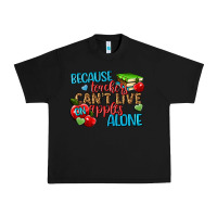Black because teachers cant live on apples alone Urban Heavy Tee - NancyCooperArtShop