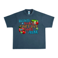 Midnight Navy because teachers cant live on apples alone Urban Heavy Tee - NancyCooperArtShop
