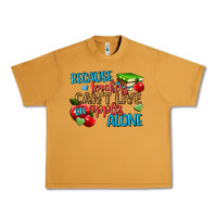 Because Teachers Cant Live On Apples Alone Urban Heavy Tee | Teevron