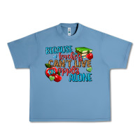 Pebble Blue because teachers cant live on apples alone Urban Heavy Tee - NancyCooperArtShop