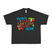 Pigment Black because teachers cant live on apples alone Urban Heavy Tee - NancyCooperArtShop