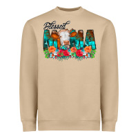 Blessed Mama Flowers Cow Heavyweight Sweatshirt | Teevron