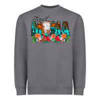 Storm Blessed Mama Flowers Cow Heavyweight Sweatshirt - CowCowDesign