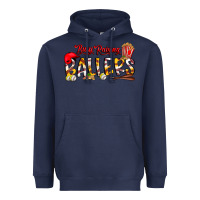 Navy busy raising ballers Heavyweight Hoodie - CowhideDigitalArt