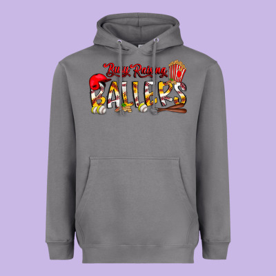 Busy Raising Ballers Heavyweight Hoodie Designed By Cowhidedigitalart