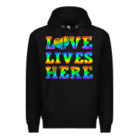 Black Western Love Lives Here Premium Hoodie - BundleAndBundleShop