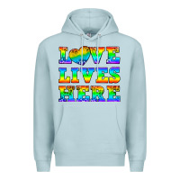 Blue Mist Western Love Lives Here Premium Hoodie - BundleAndBundleShop
