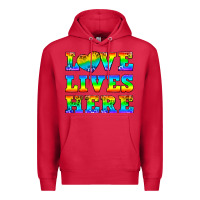Cardinal Western Love Lives Here Premium Hoodie - BundleAndBundleShop