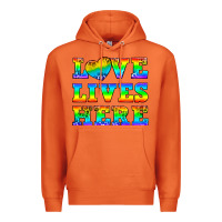 Carrot Western Love Lives Here Premium Hoodie - BundleAndBundleShop