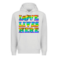 Dove Grey Western Love Lives Here Premium Hoodie - BundleAndBundleShop