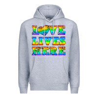 Heather Grey Western Love Lives Here Premium Hoodie - BundleAndBundleShop