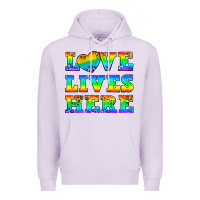 Lilac Western Love Lives Here Premium Hoodie - BundleAndBundleShop