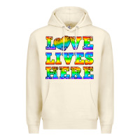 Sandshell Western Love Lives Here Premium Hoodie - BundleAndBundleShop