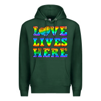 Sports Green Western Love Lives Here Premium Hoodie - BundleAndBundleShop