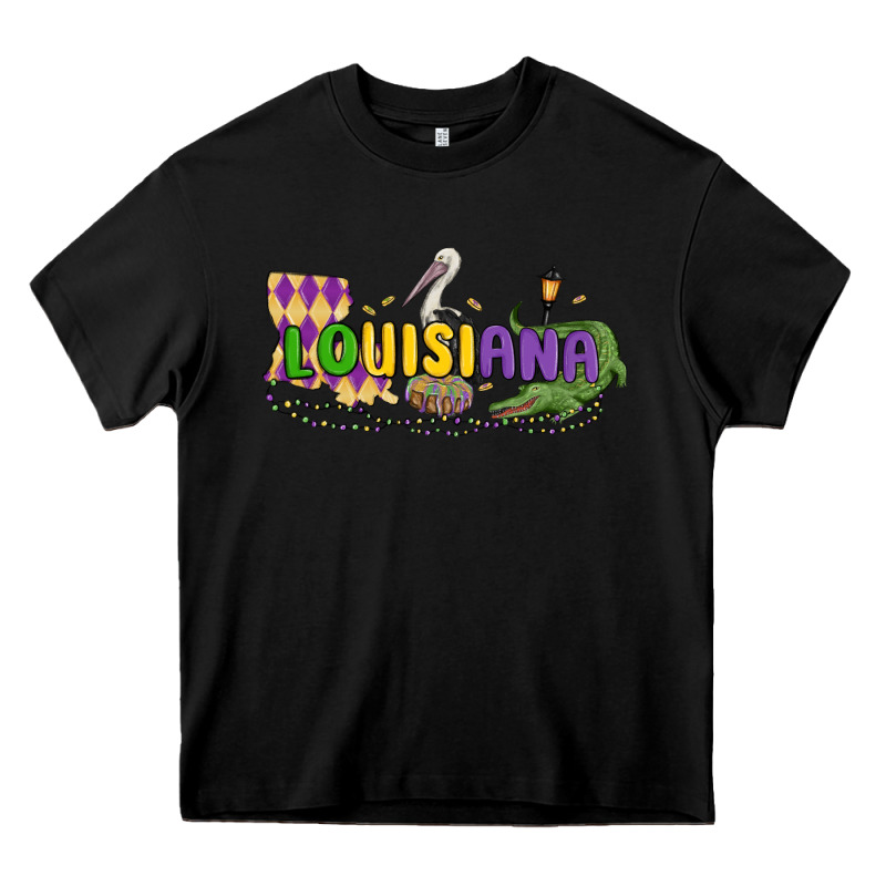Louisiana Mardi Gras Heavy Core Tee by MaliasSmallBusiness | Teevron