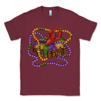 Burgundy mardi gras craw fish king cake with leopard Classic Tee - RanaPortraitStore