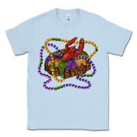 Dusty Blue mardi gras craw fish king cake with leopard Classic Tee - RanaPortraitStore