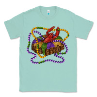 Seafoam mardi gras craw fish king cake with leopard Classic Tee - RanaPortraitStore