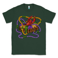 Sports Green mardi gras craw fish king cake with leopard Classic Tee - RanaPortraitStore