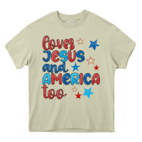 Mossy love jesus and america too Heavy Core Tee - JahusDesignShop
